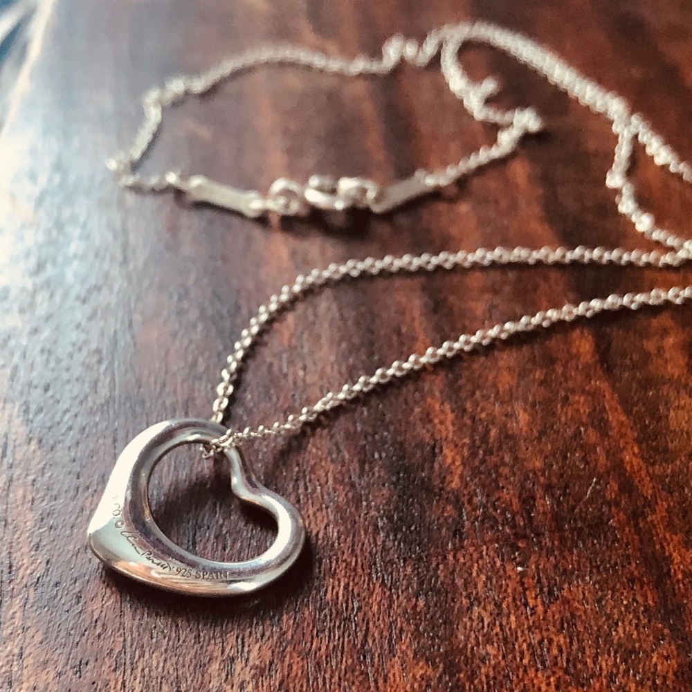 Tiffany & Co open heart necklace